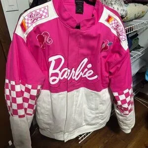 Boxlunch | Jackets & Coats | Barbie Checkered Racing Jacket Boxlunch ...